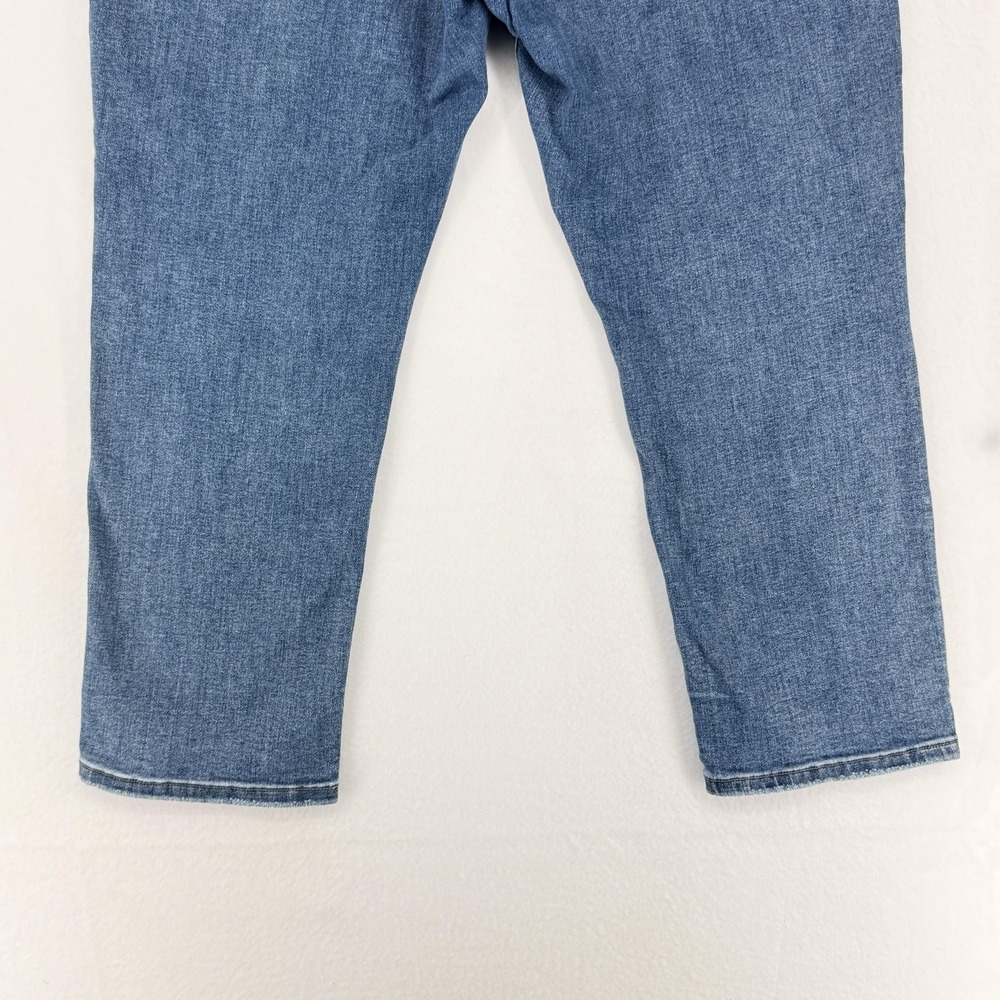 Lovervet Cropped Straight Jeans Womens 22 Blue Medium High Rise Stretch Denim - Picture 8 of 13